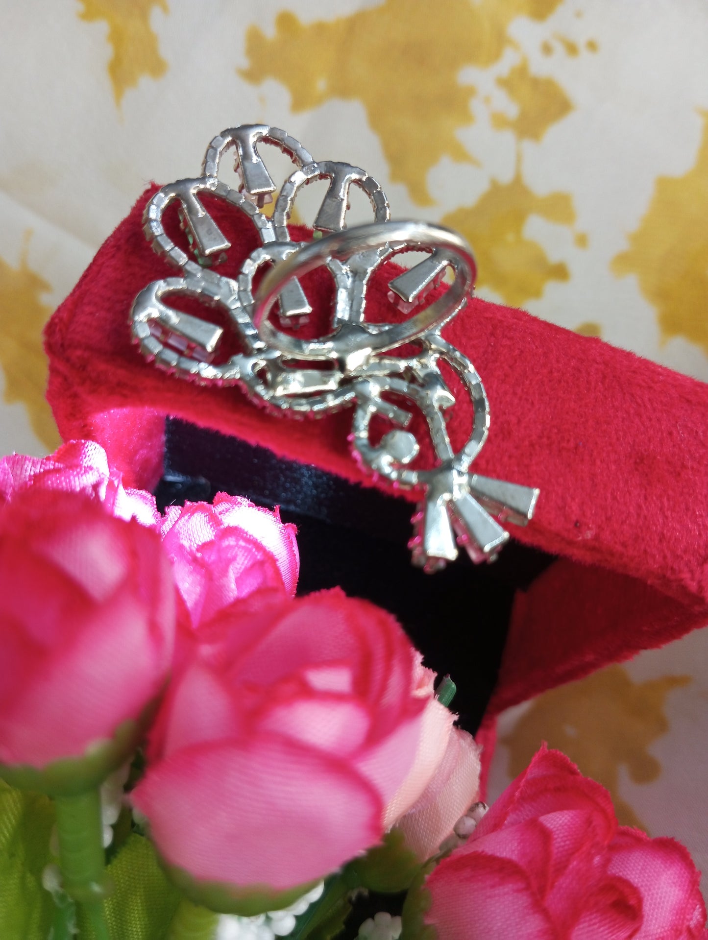 American Diamond Cocktail Ring v3
