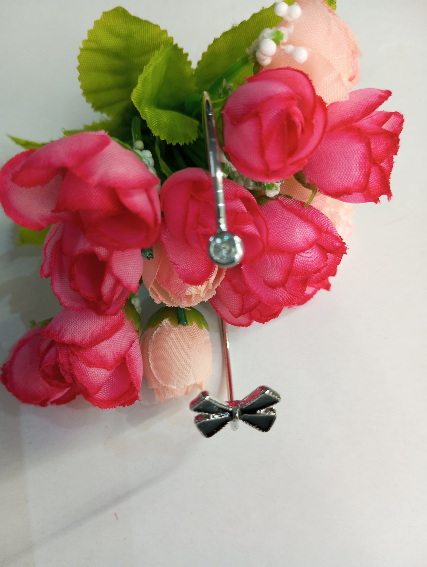 Cute Black Bow and Silver Adjustable Bracelet