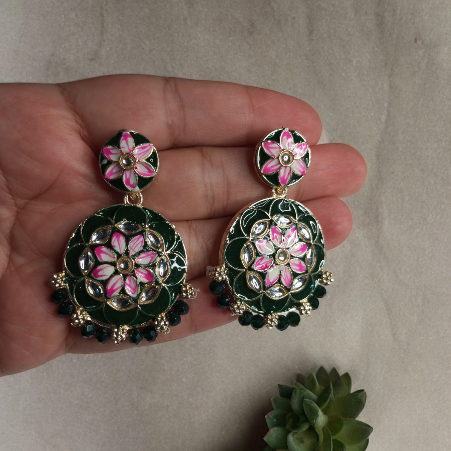 Aavya Green Choker Necklace Set