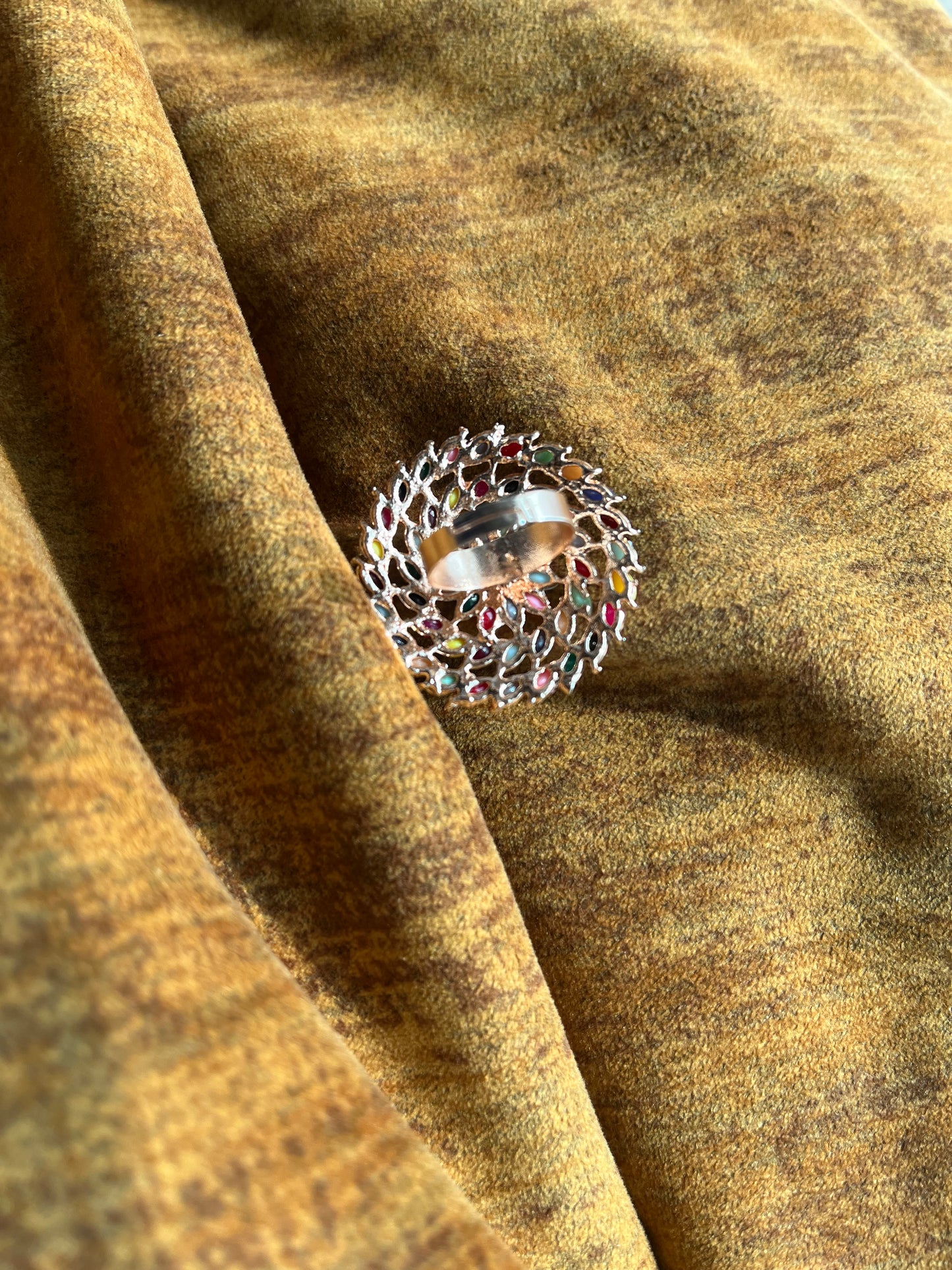 Adjustable Ring Multicolor Medium Size