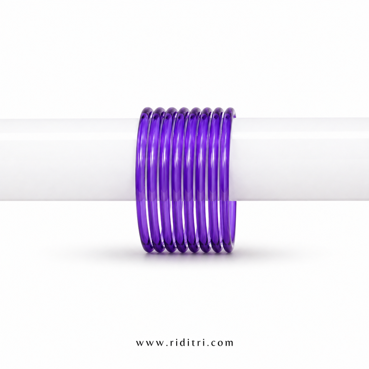 Viral Jelly Glass Bangles-Purple