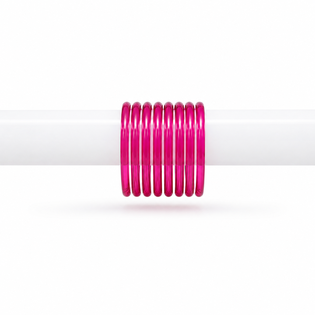 Viral Jelly Glass Bangles-Dark Pink