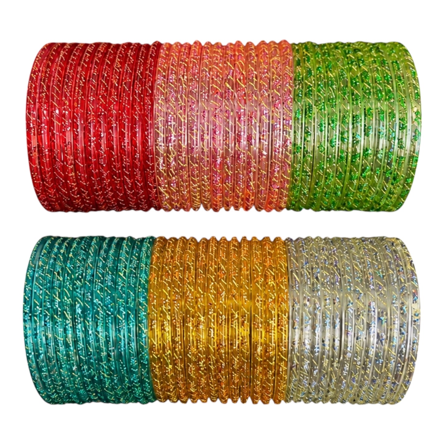 Evergreen Glass Bangles Combo_8501