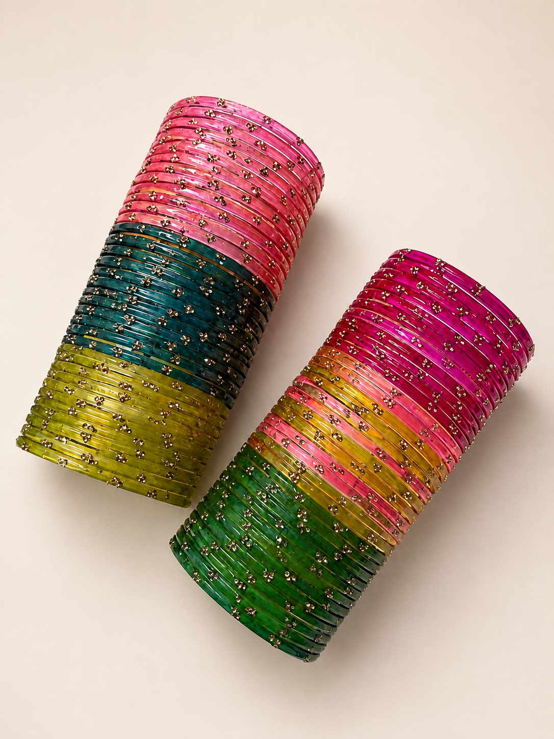 Viral Raindrop Glass Bangles Combo-RDT5601