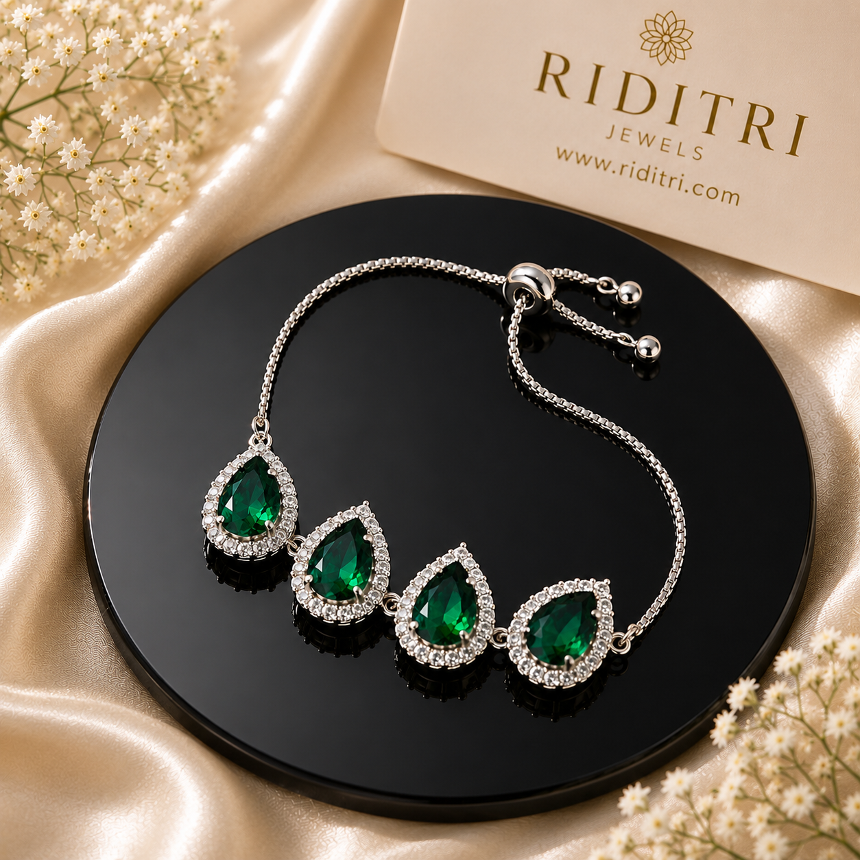 Green Nayana Adjustable Bracelet