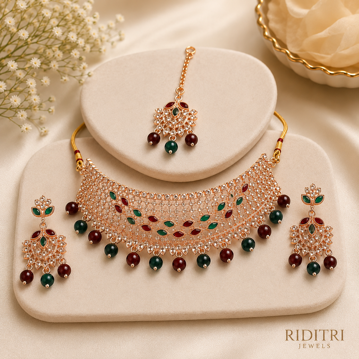 Rose-Gold Base Necklace Set