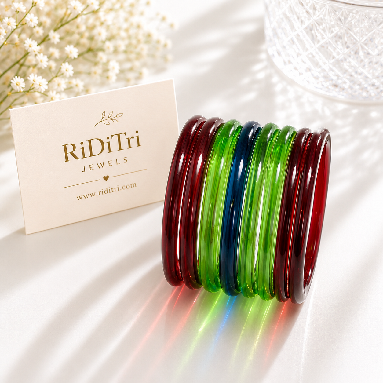 Viral Jelly Glass Bangles-RDT6536)