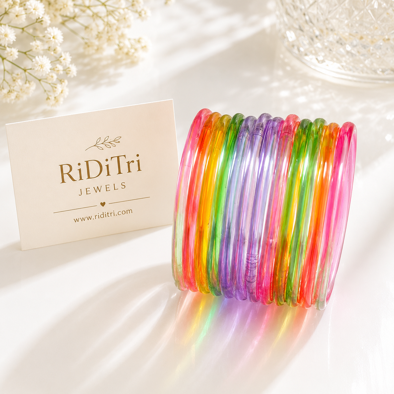 Viral Jelly Glass Bangles-RDT6535