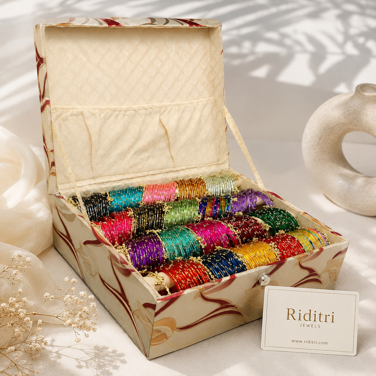 Viral Dancing Glass with Ghungru Bangles Box