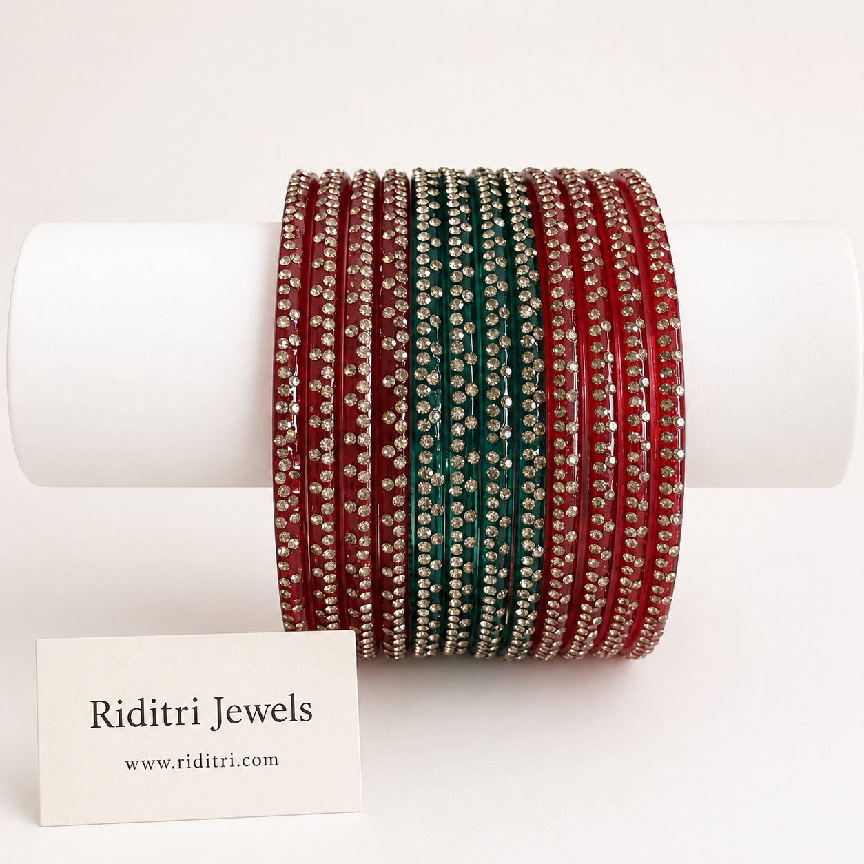 Glass Stone Mix Bangle Set_RDT0701