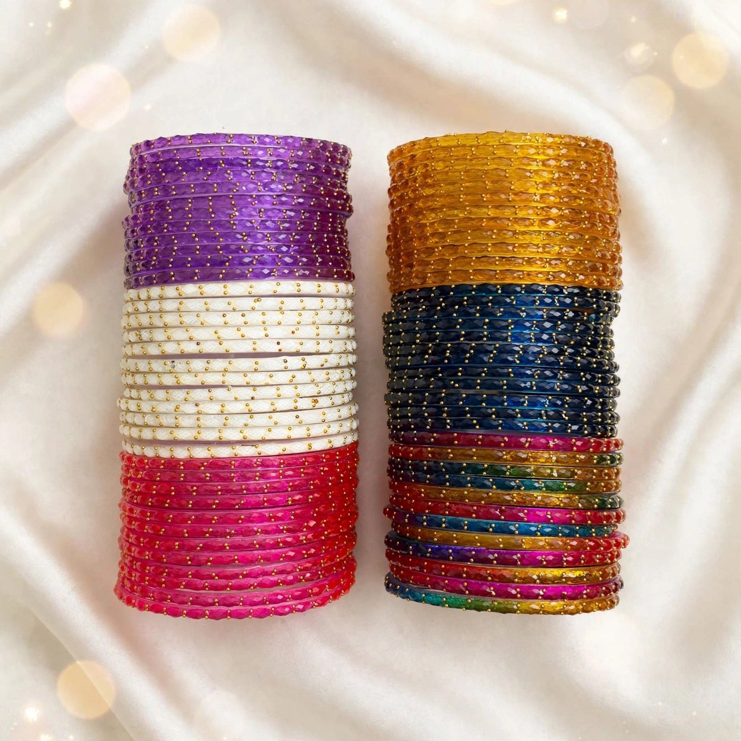Viral Raindrop Glass Bangles Combo-RDT2