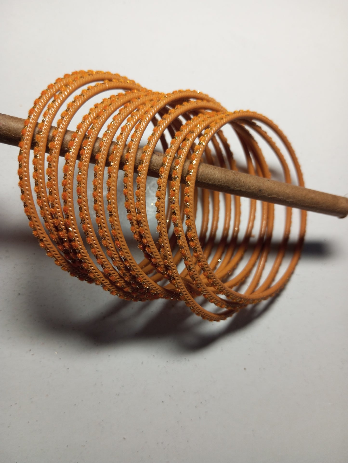 Velvet Bangles Mustard Yellow and Blue