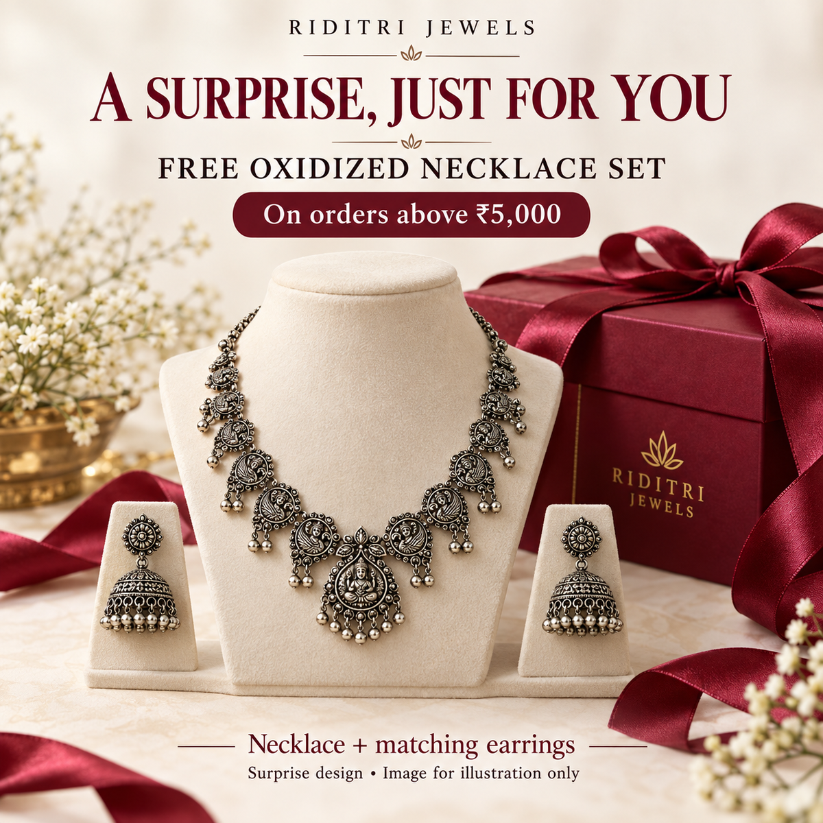 Oxidised Necklace Set