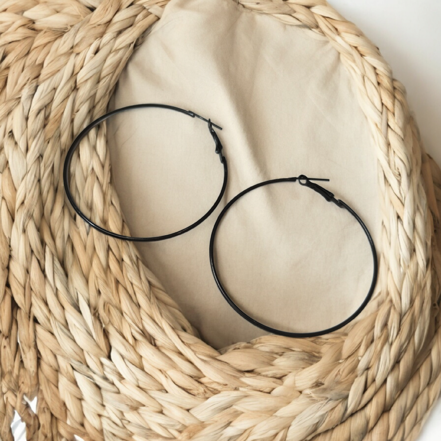 Combo Golden Black Hoops Earrings