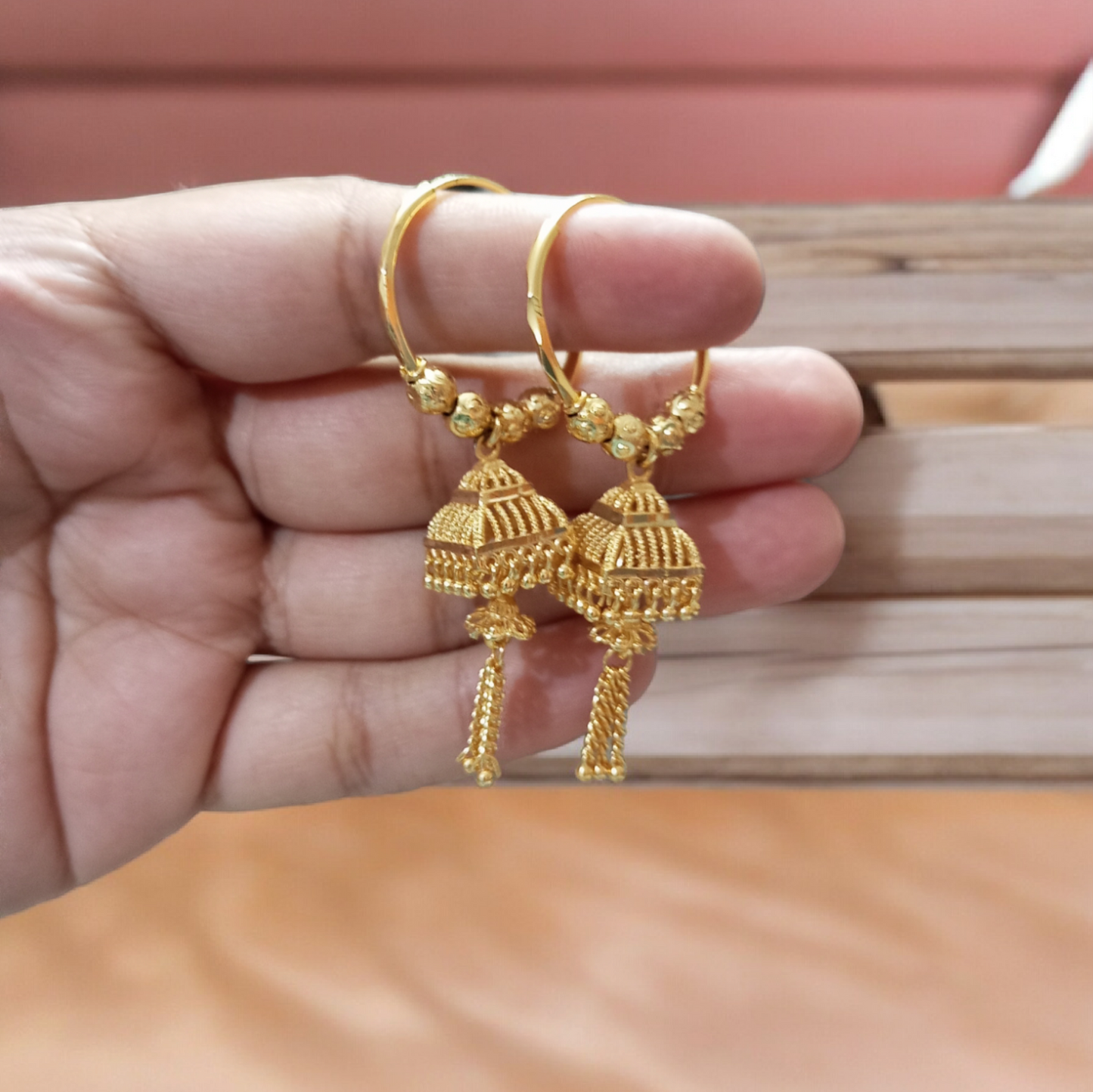 Gold Plated Garima Bala Jhumka Earrings