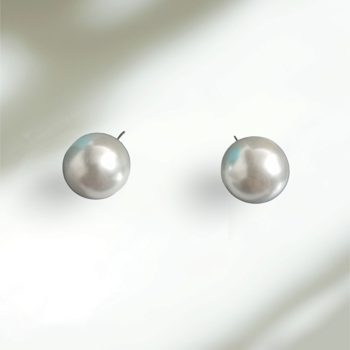 Combo of 2 White Pearl Stud Earrings