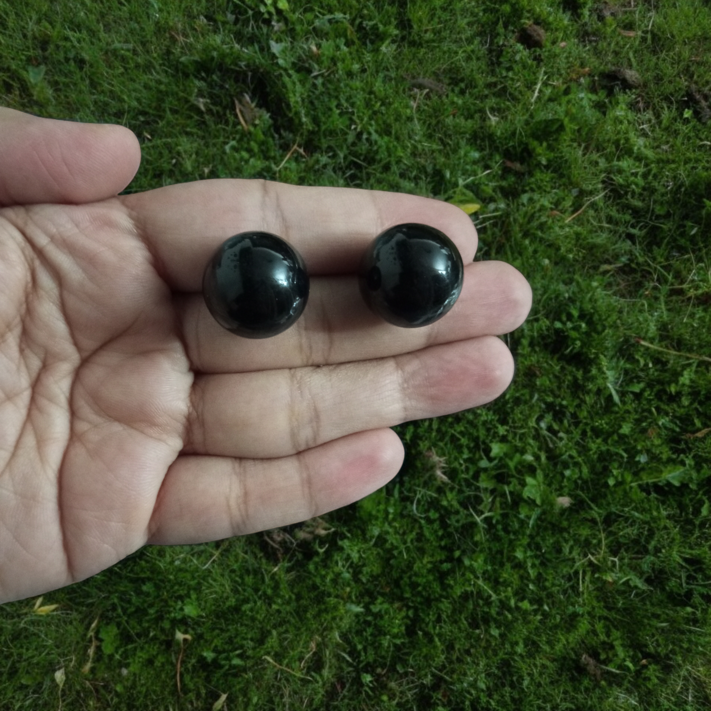Combo of 2 Black Pearl Stud Earrings