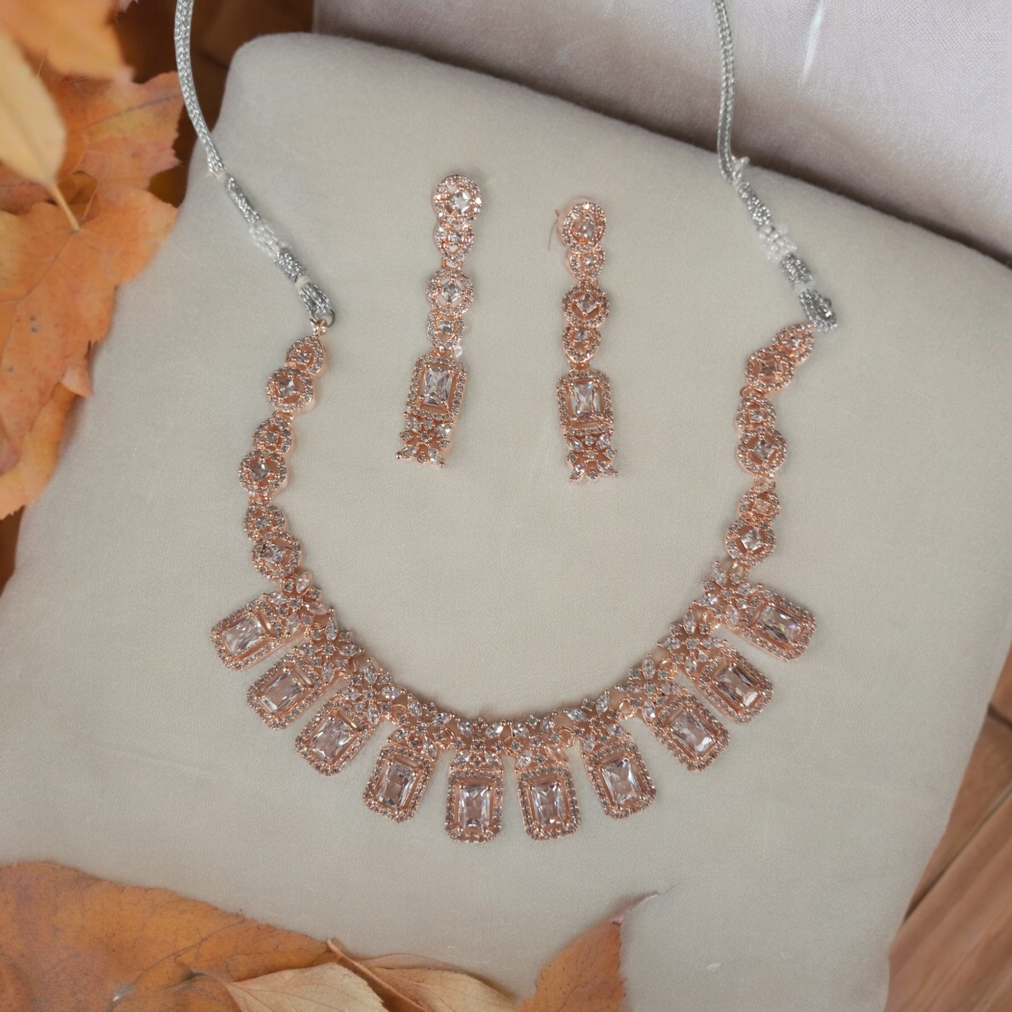 Rose Gold Necklace Set