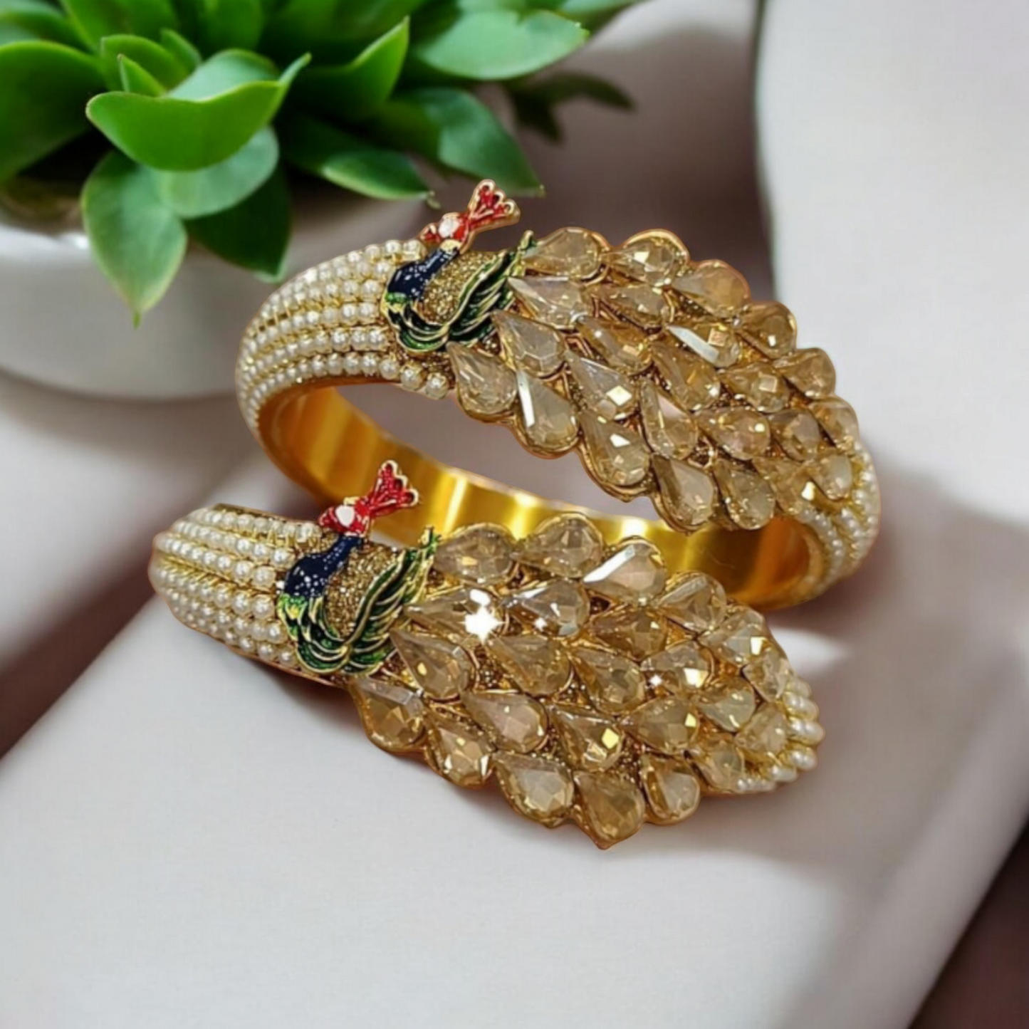 Beautiful Peacock 4 Bangles