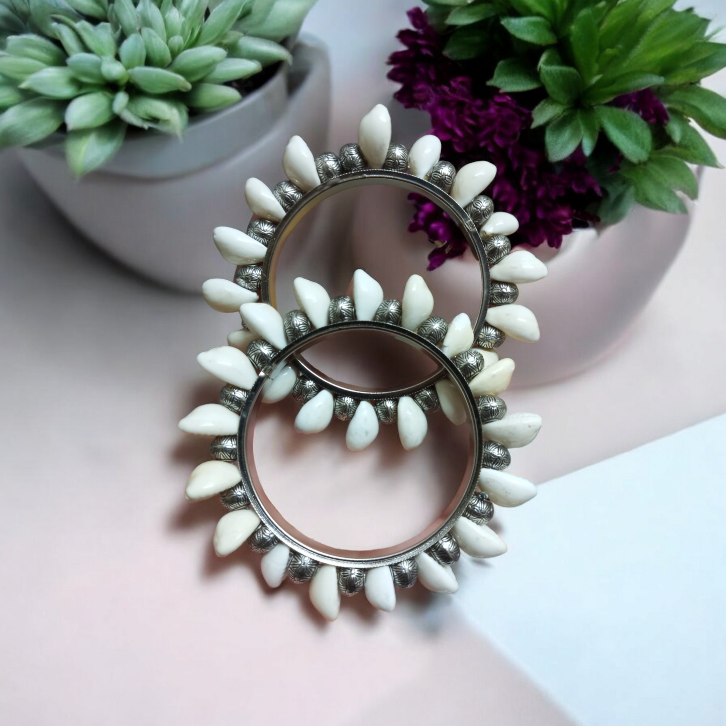 Beautiful Shell Bangles Set