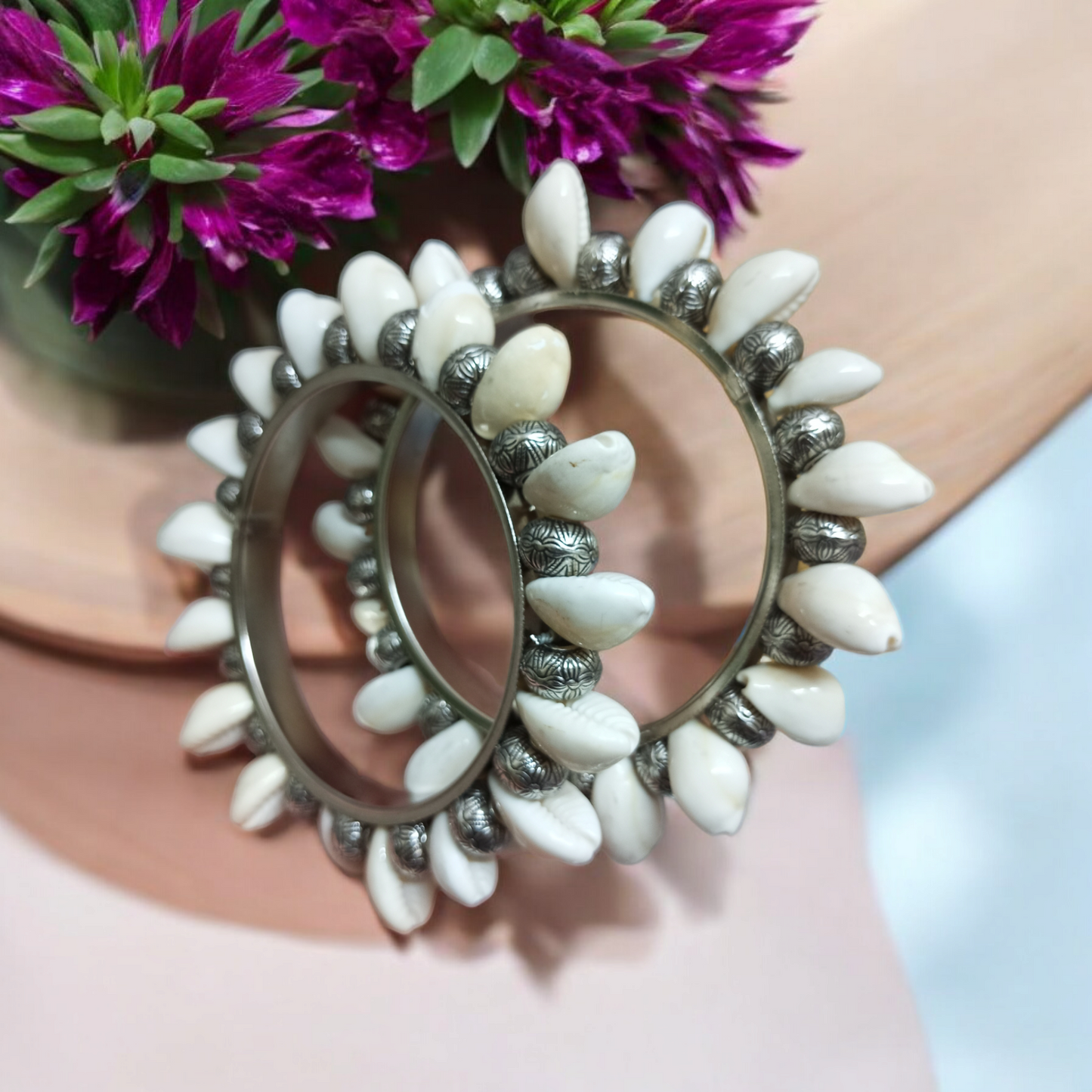 Beautiful Shell Bangles Set