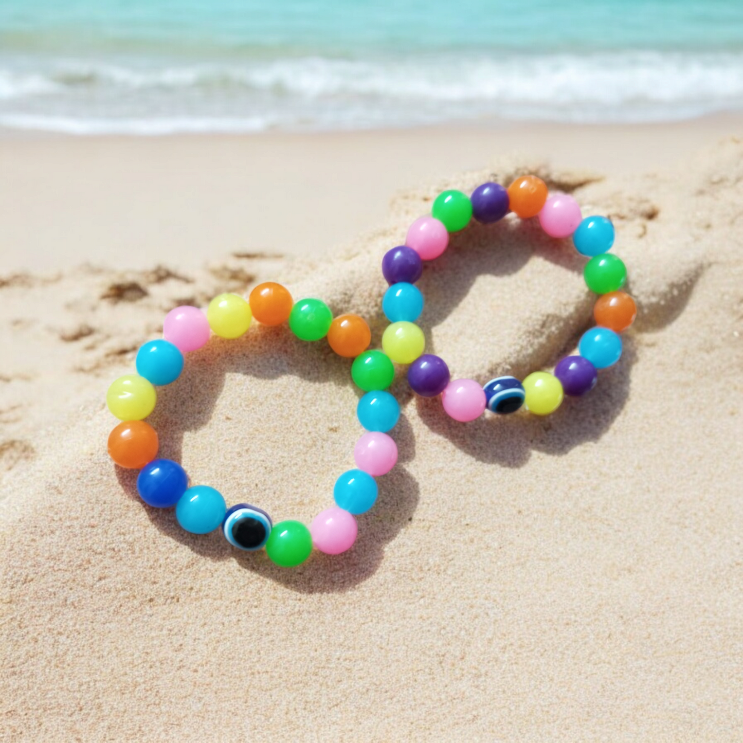 4 Evil Eye Kids Bracelets