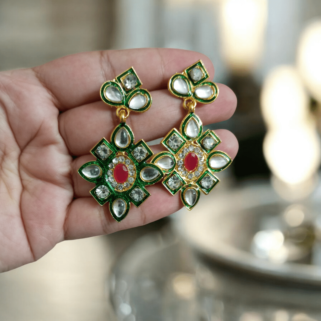Ranihar Green Necklace Set