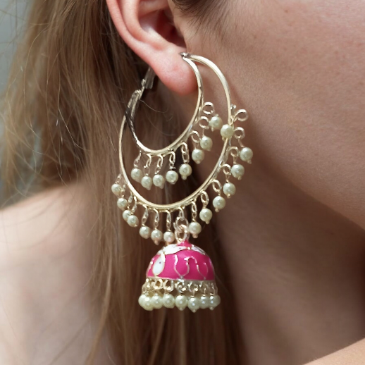 Shayara Hoop Jhumka Earrings