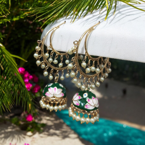 Shayara Hoop Jhumka Earrings