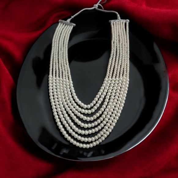 Aanvi Shell Pearl Layered Necklace