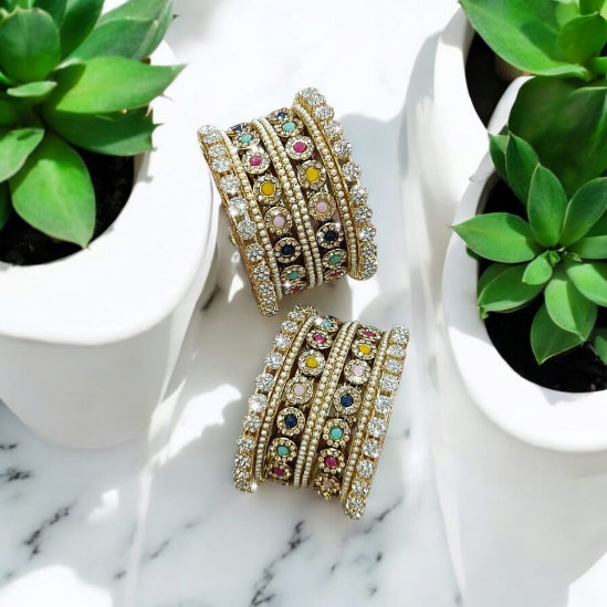 Multicolor AD Bangles Set