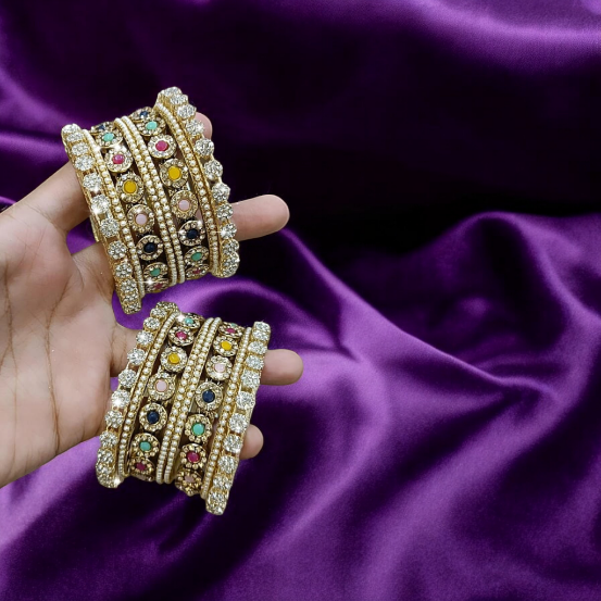 Multicolor AD Bangles Set