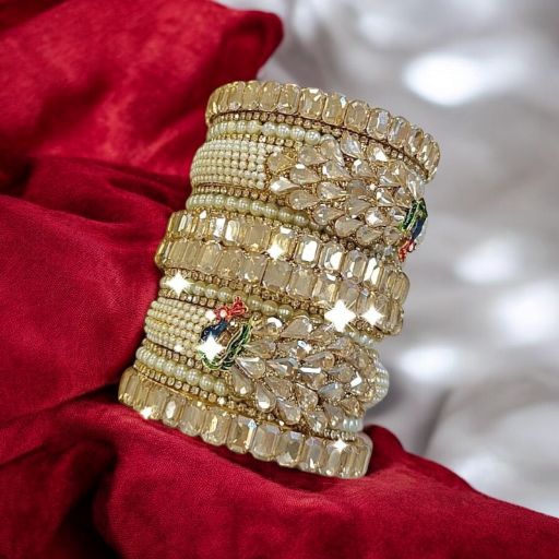 Beautiful Peacock Bangles Set