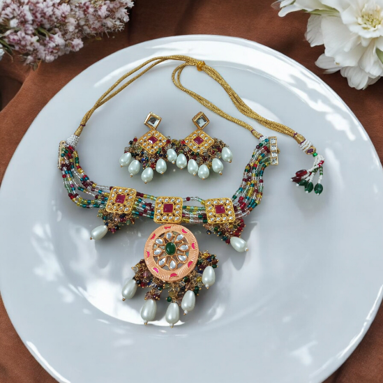 Rashiya Choker Necklace Set