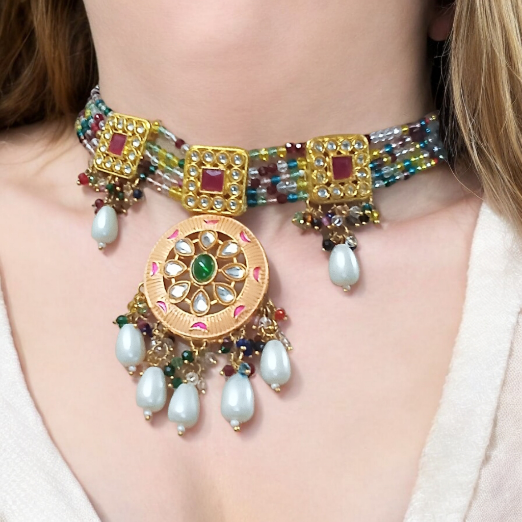 Rashiya Choker Necklace Set