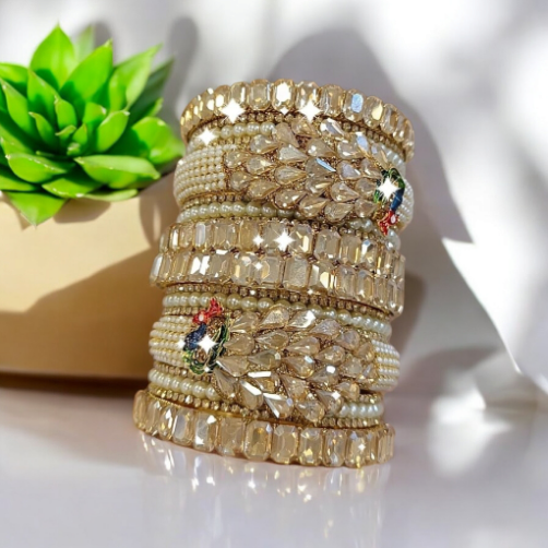 Beautiful Peacock Bangles Set