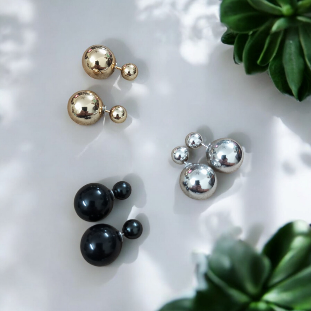 Double Sided Stud Earrings Combo