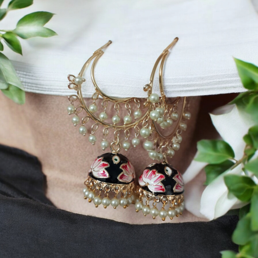 Shayara Hoop Jhumka Earrings
