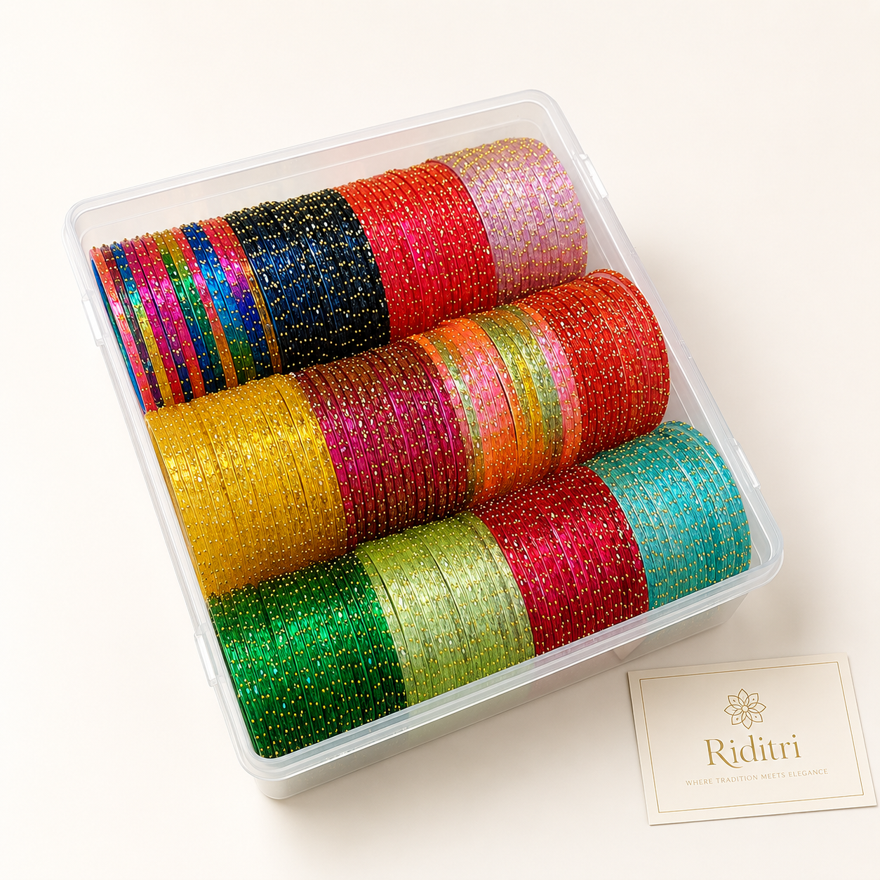 Special Viral Raindrop Glass Bangles Box