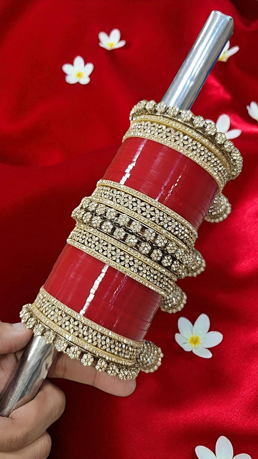 Bridal Chooda Red Bangles Set