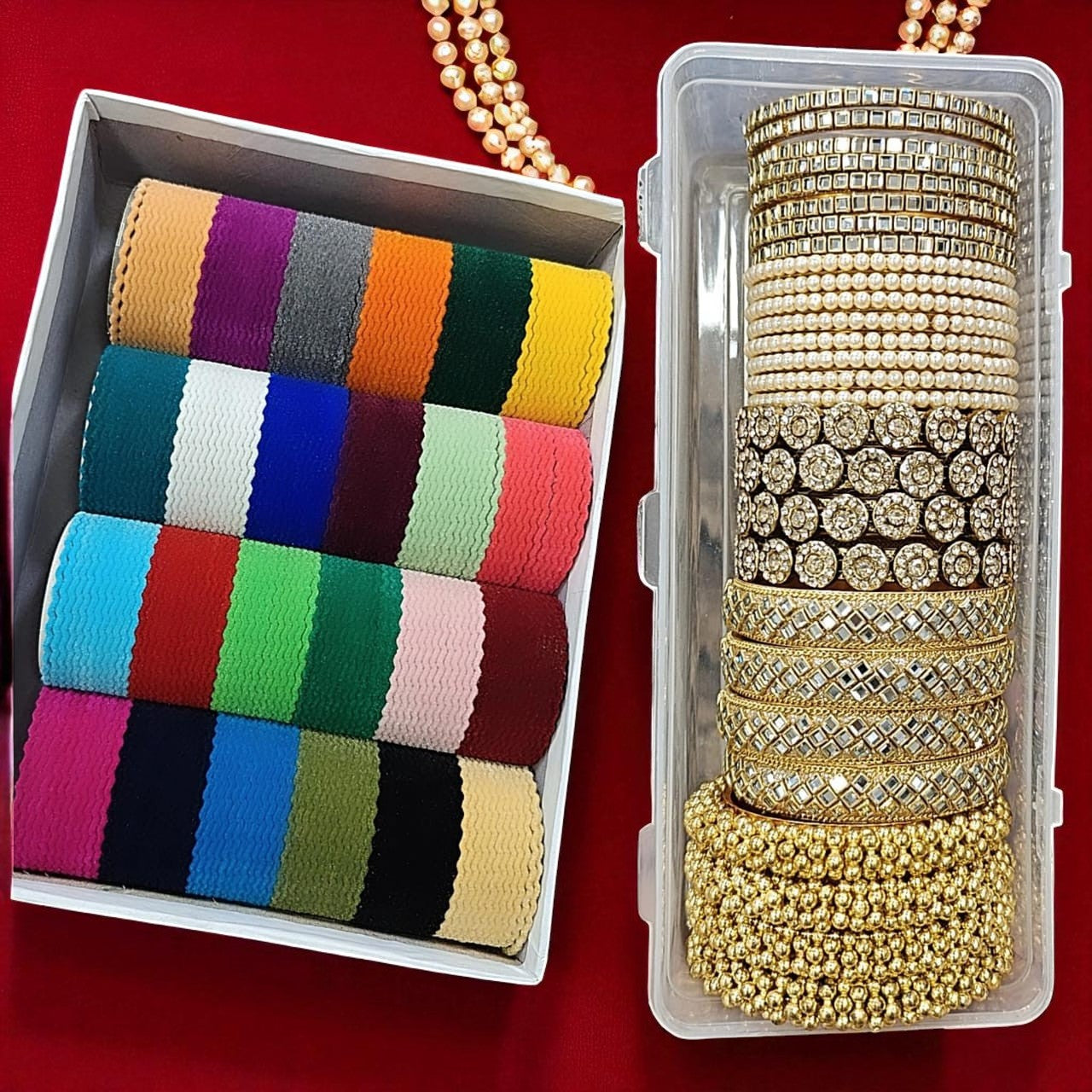 Queen Zigzag Bangles Combo Box