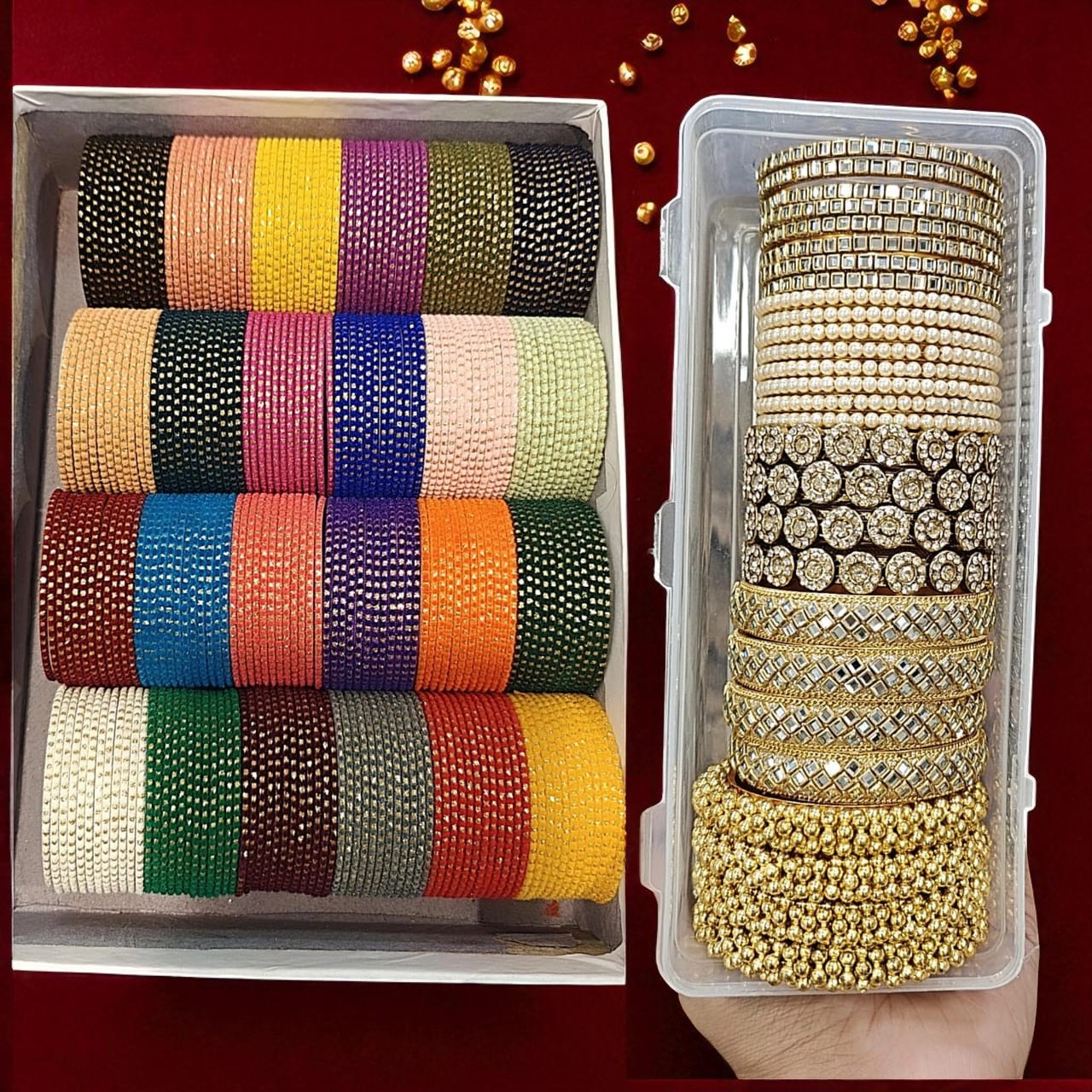 Queen Dotted Bangles Combo Box