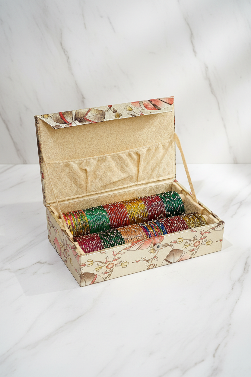 Raindrop Glass Bangles Box-2 Rolls