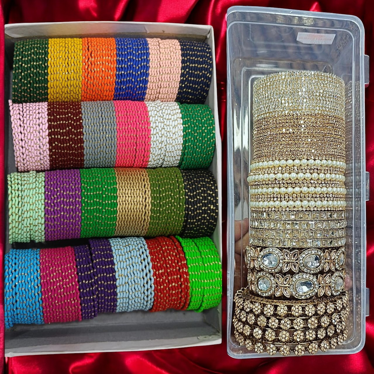 Magic Zigzag Dotted Bangles Combo Box