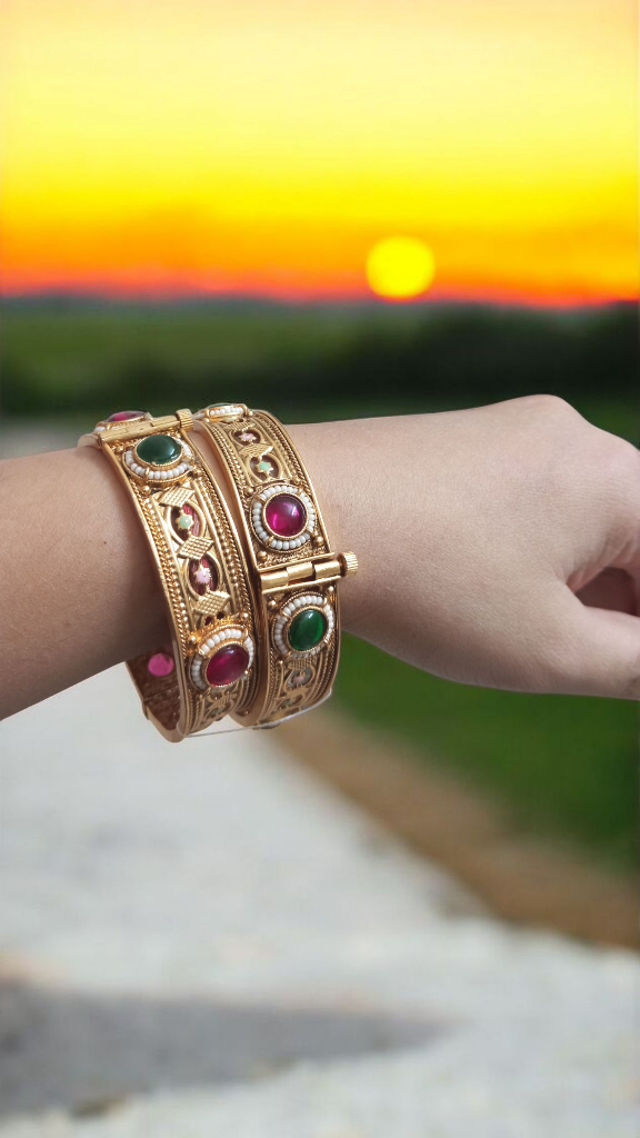 Antique Gold Varasi Bangles