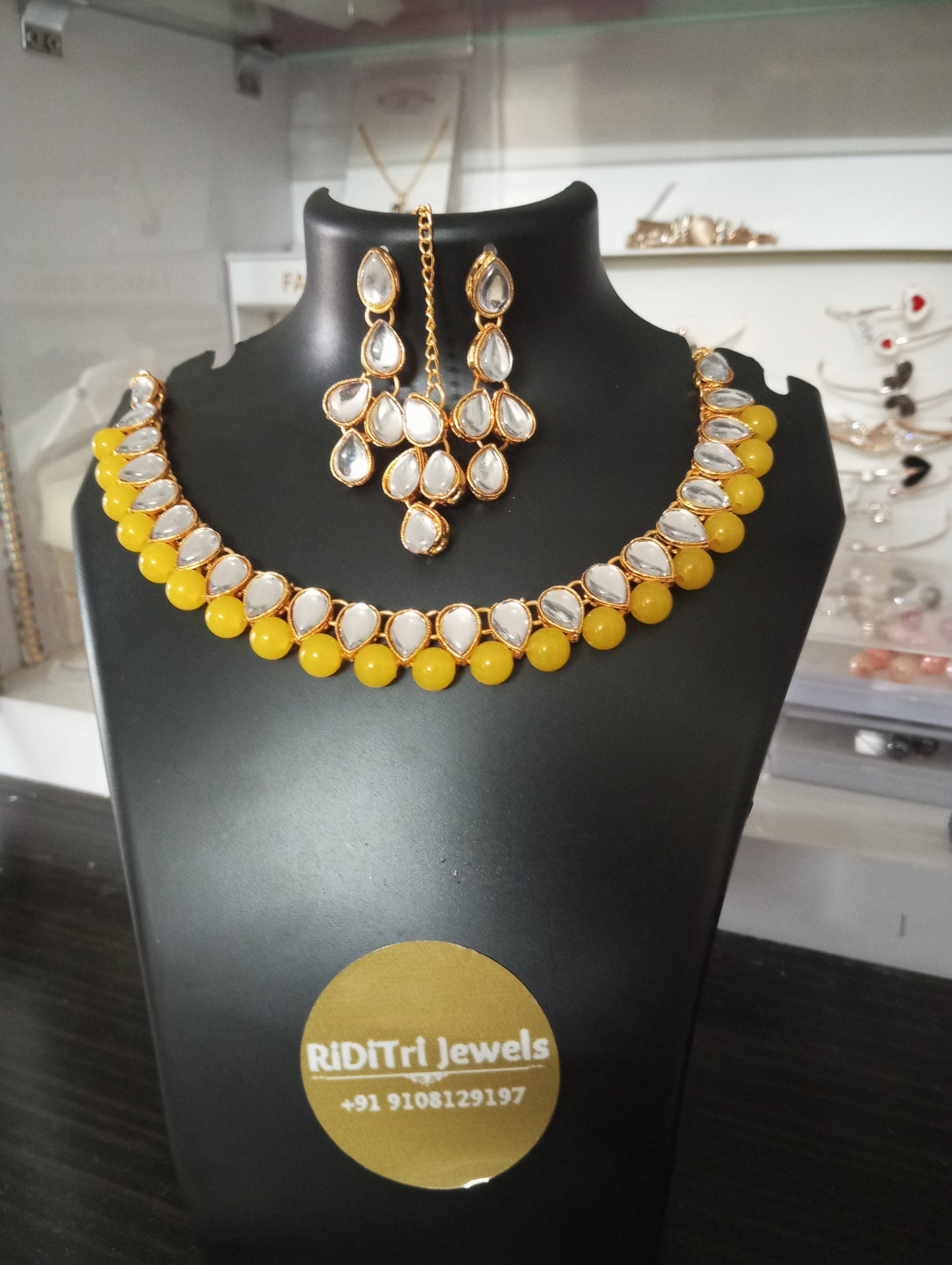 Sangini Yellow Necklace Set