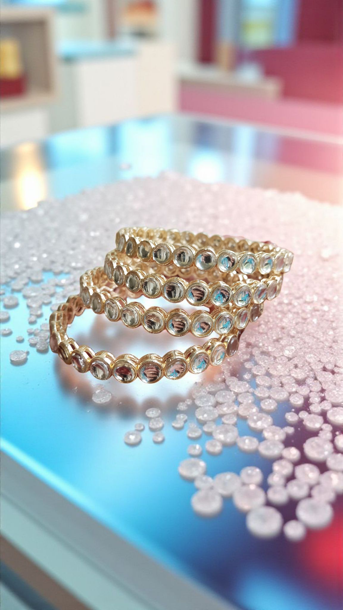 Kundan Side Bangles