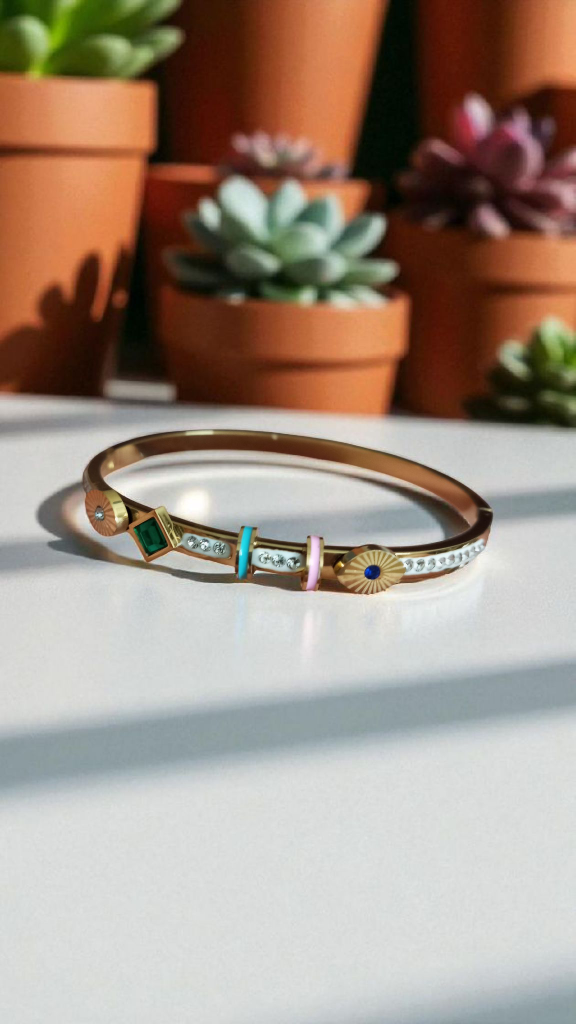 Anti Tarnish Eye Design Bracelet