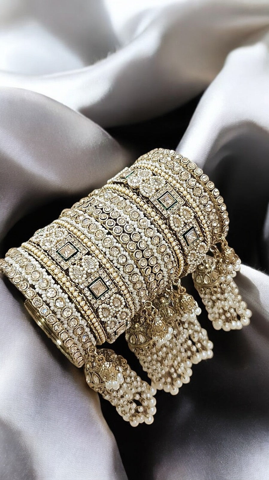 Kundan Bridal Stone Bangles Set