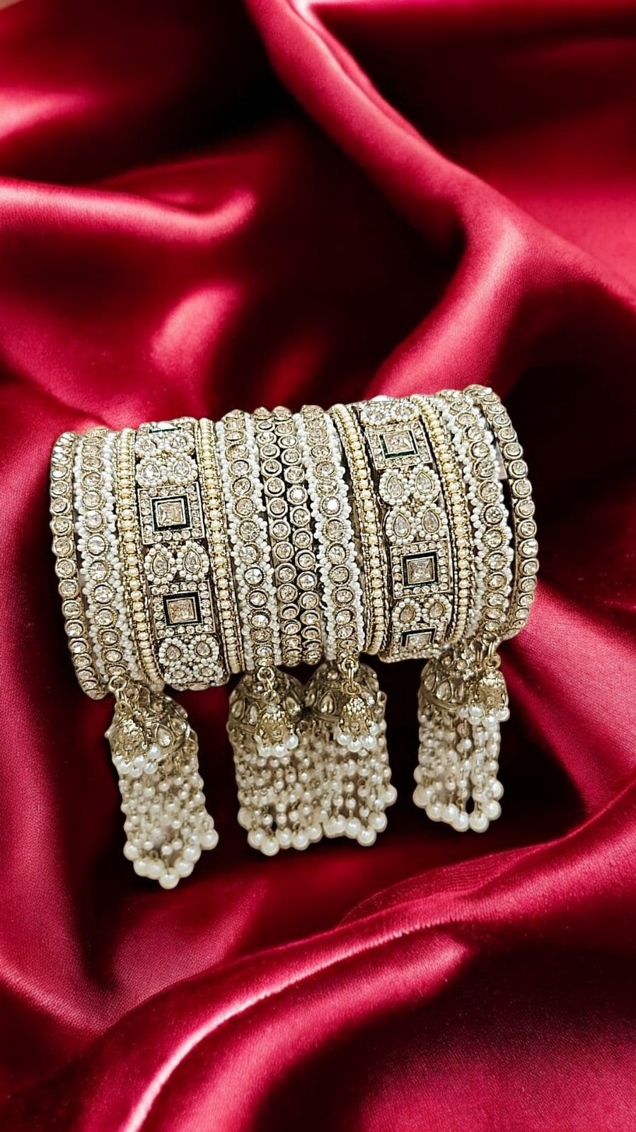 Kundan Bridal Stone Bangles Set